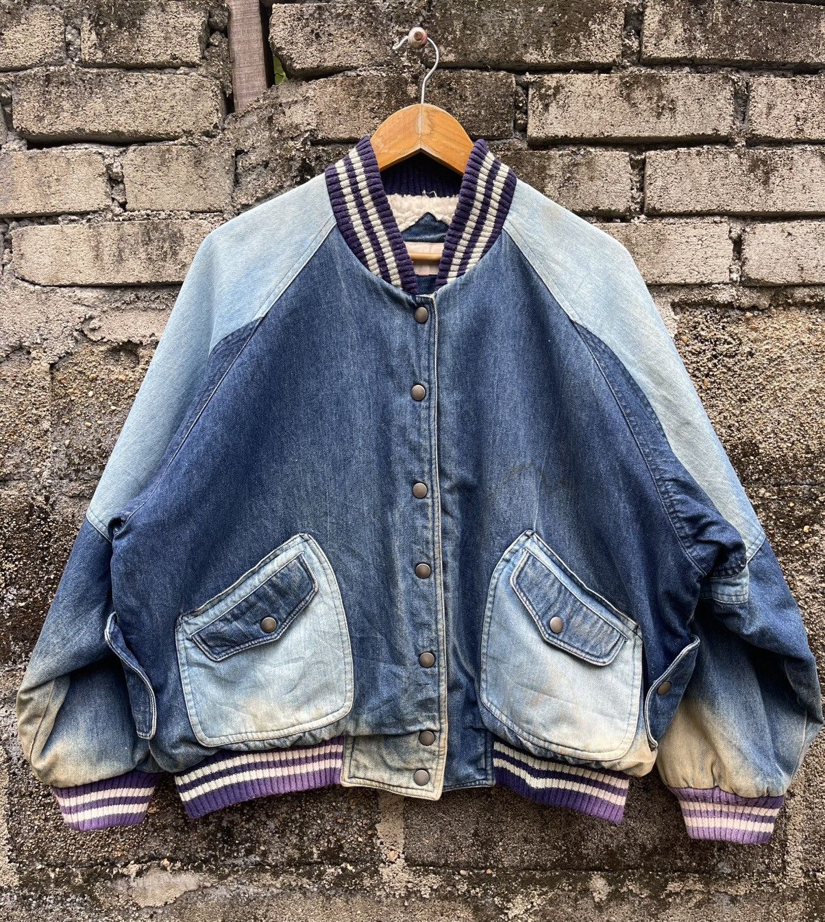 Vintage Vintage 80’s Belle Speranza Denim Jacket Bomber Size US L / EU 52-54 / 3 - 1 Thumbnail
