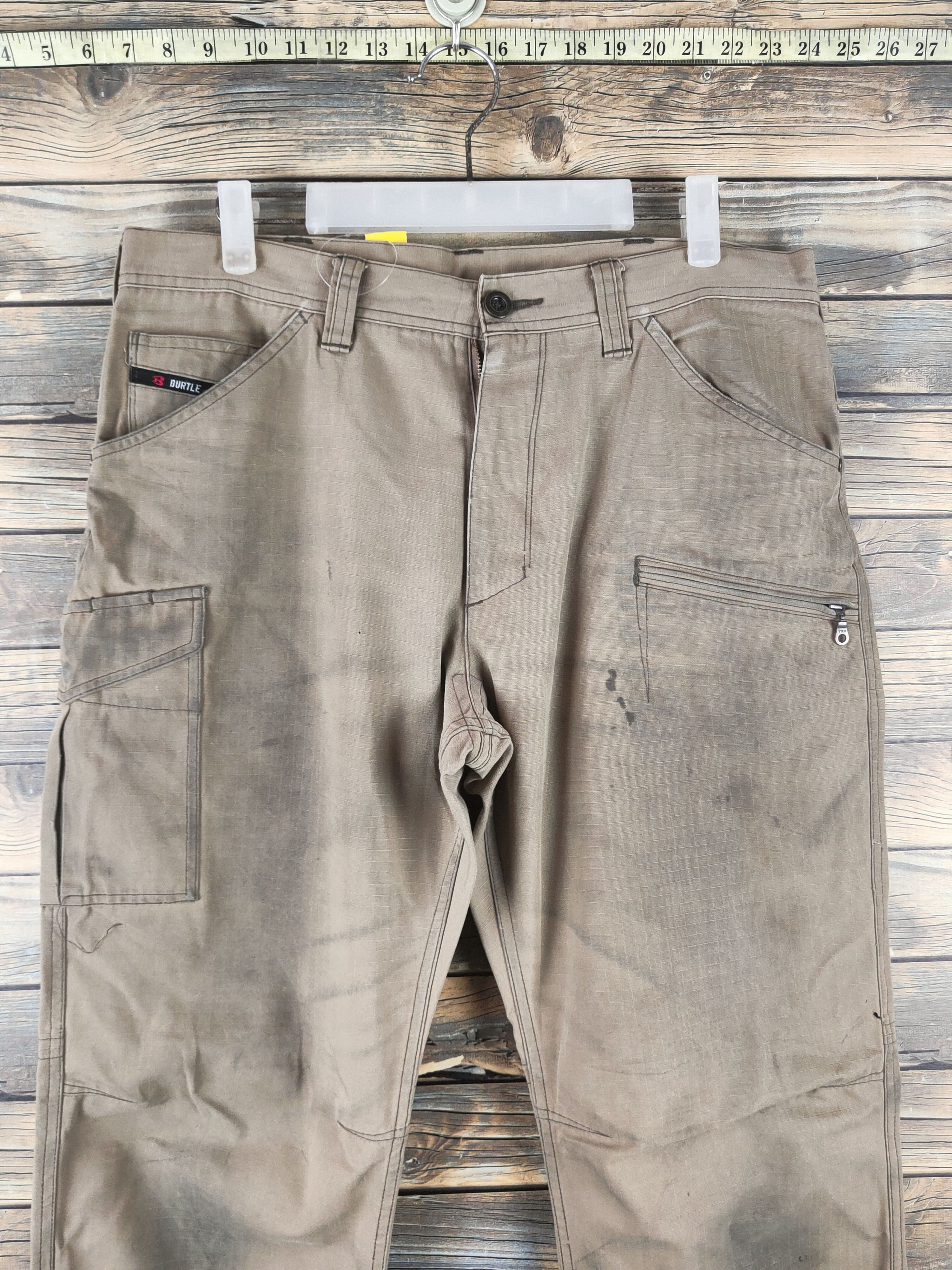 Japanese Brand DL Burtle Beige Multipocket Cargo Pants #46-333 Size US 34 / EU 50 - 3 Thumbnail