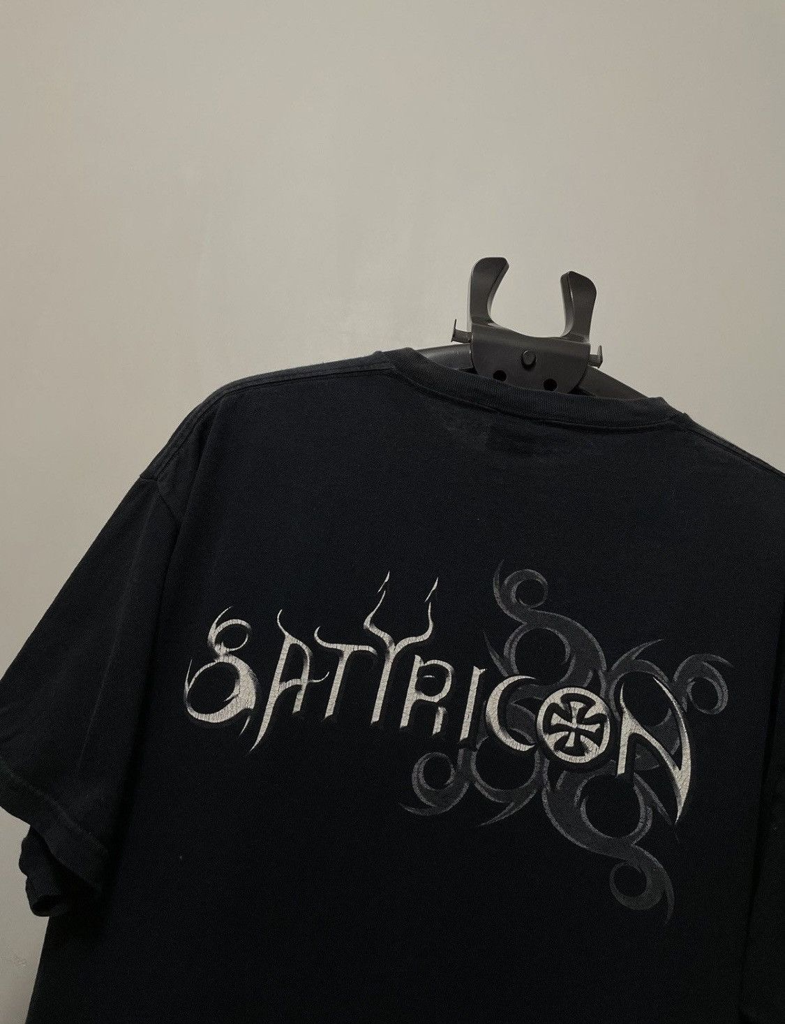 Band Tees × Vintage Satyricon Vintage Black Metal Shirt Size US XL / EU 56 / 4 - 4 Thumbnail