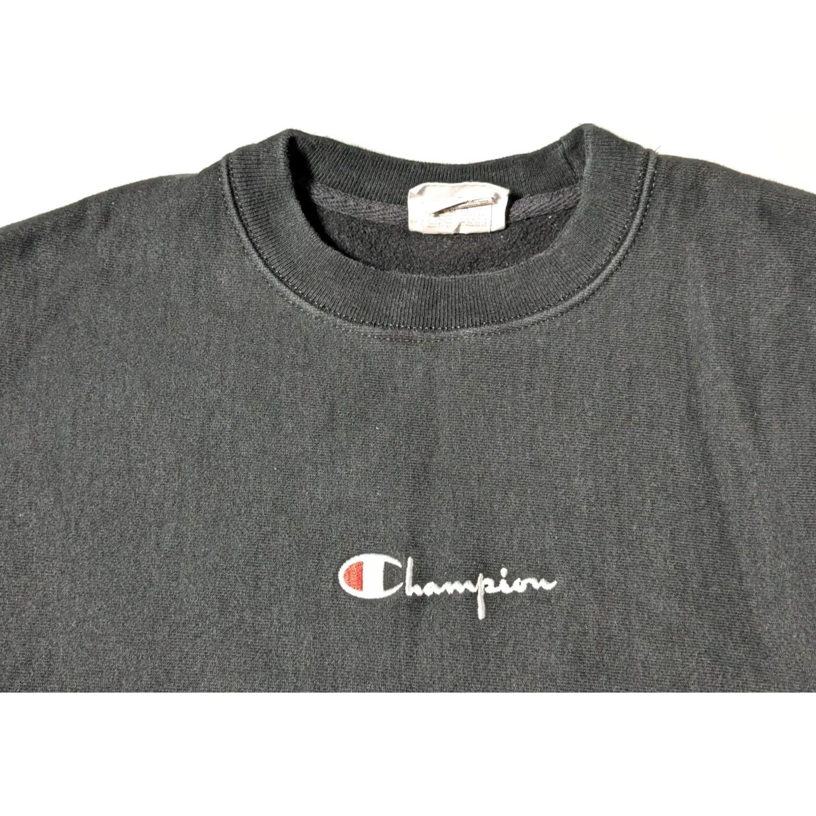 Champion VINTAGE CHAMPION REVERSE WEAVE Men Medium Black Logo Pullover Sweatshirt Size US M / EU 48-50 / 2 - 3 Thumbnail