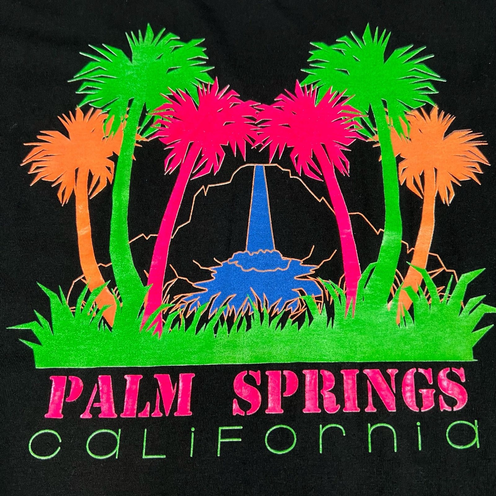 Fruit Of The Loom × Vintage Vintage 90s Neon Palm Spring California Palm Tree Graphic XL Size US XL / EU 56 / 4 - 3 Thumbnail