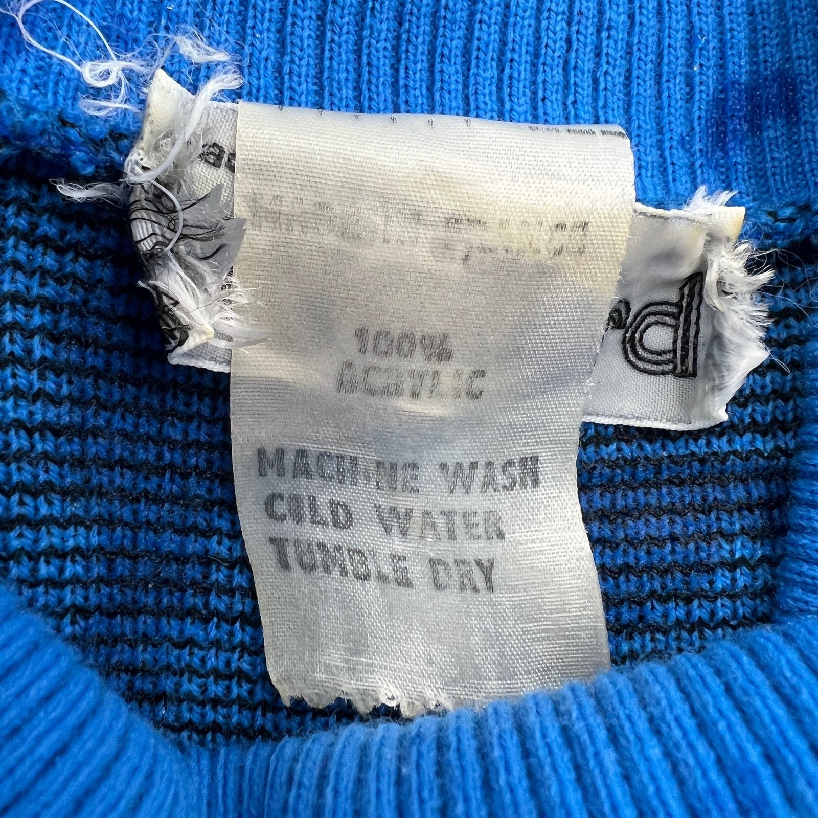 Vintage Vintage 80s Le Gaillard Acrylic Sweater Dress Blue Size M / US 6-8 / IT 42-44 - 4 Thumbnail