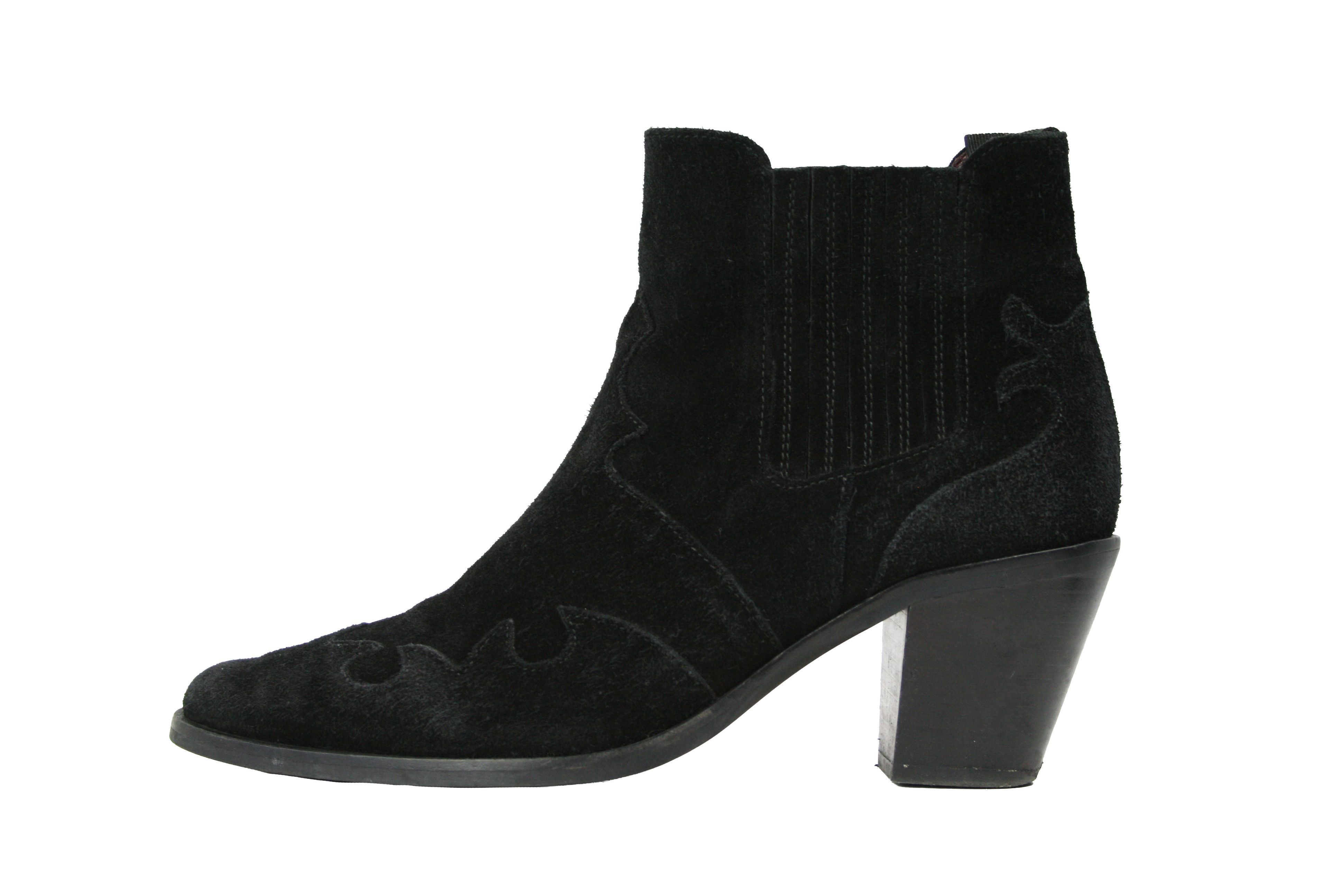Japanese Brand Muratti Redbud Suede Cowboy Cossacks Western Ankle Boots Size US 9 / IT 39 - 2 Thumbnail