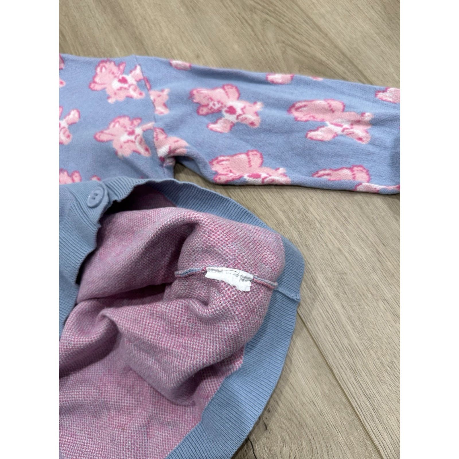 Vintage VINTAGE Care Bears ModCloth Cardigan Sweater Blue V-Neck Women S Cardigan Size S Size S / US 4 / IT 40 - 6 Thumbnail