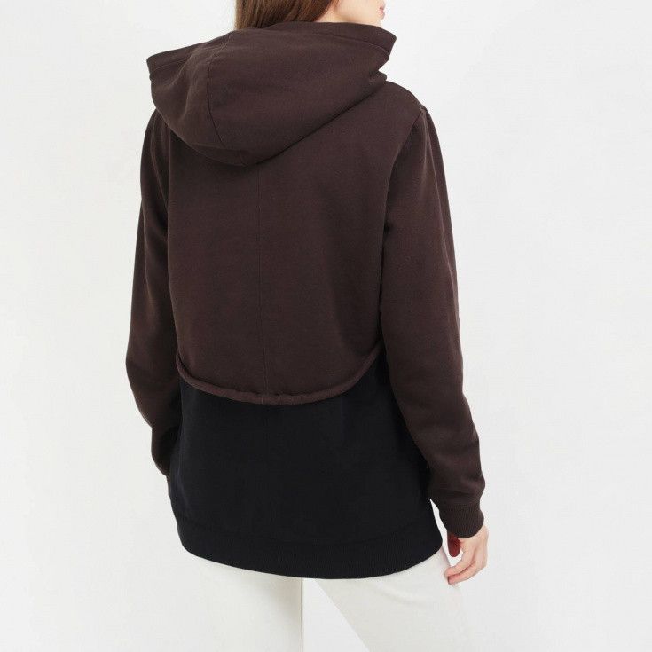 Givenchy Brown and Black Double Layered Hoodie Size S / US 4 / IT 40 - 3 Thumbnail