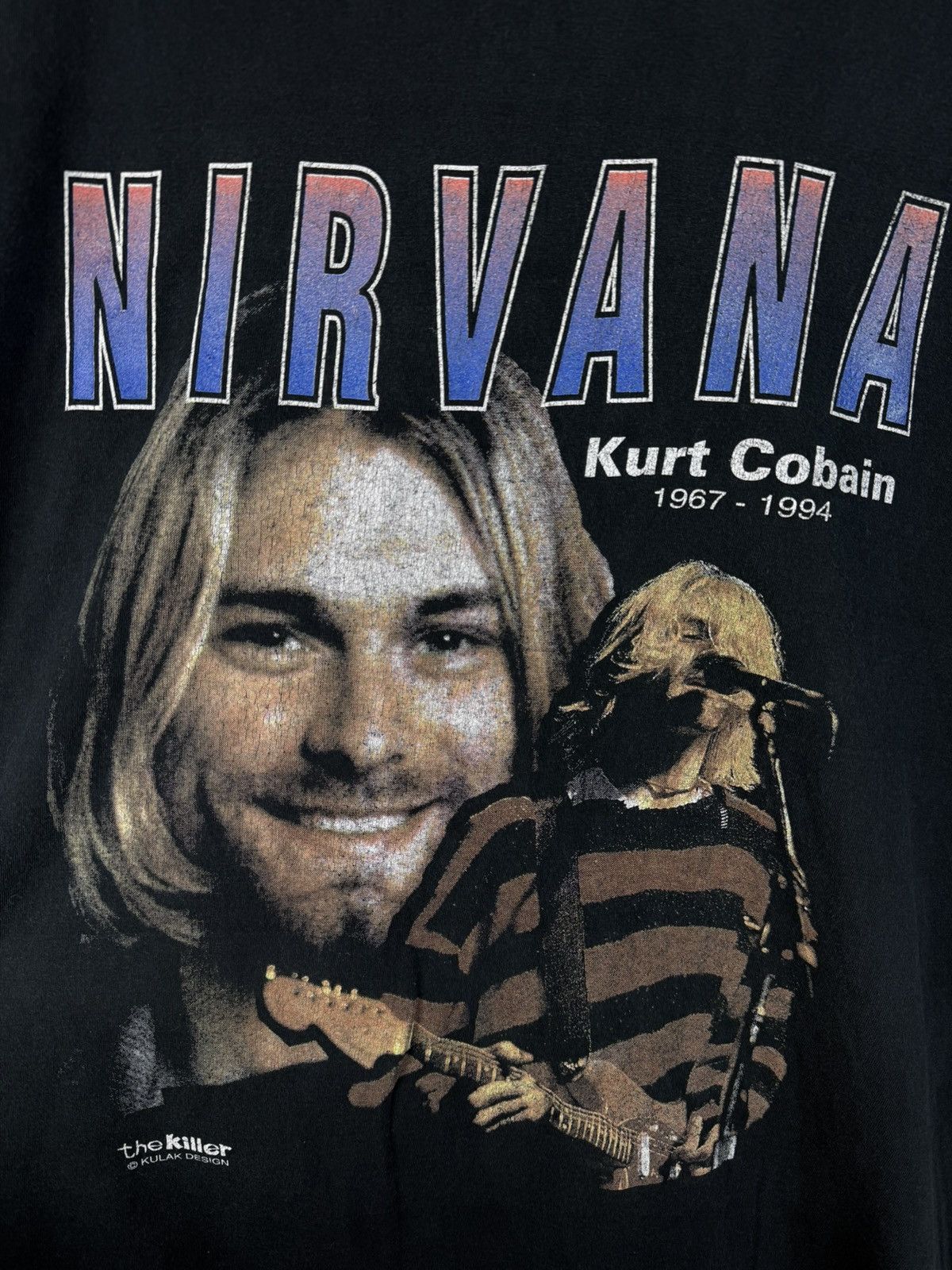 Band Tees 90s Vintage Nirvana Kurt Cobain Kulak Designs Boot T-Shirt Size US XL / EU 56 / 4 - 6 Thumbnail