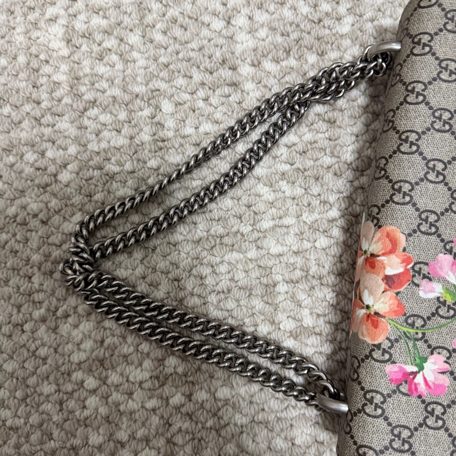 Gucci GUCCI Dionysus GG Blooms Canvas & Leather Chain Bag Women's Size ONE SIZE - 7 Thumbnail