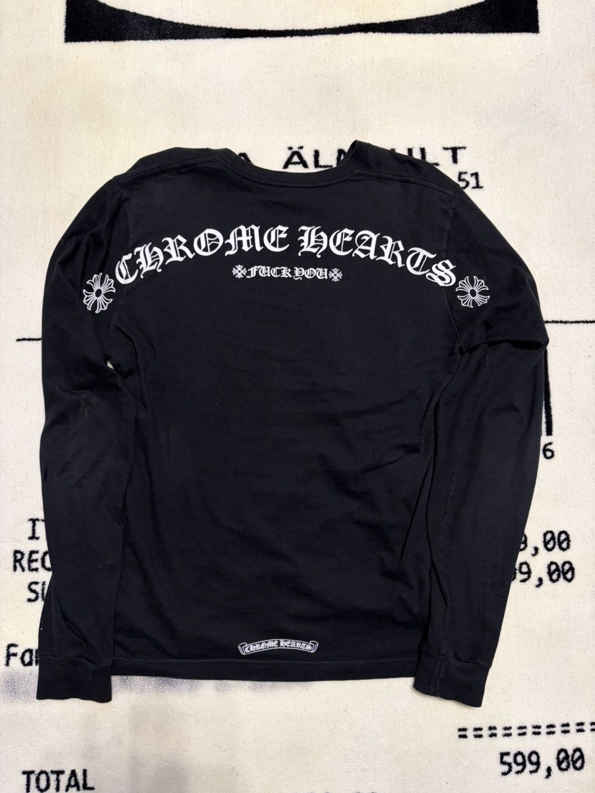 Chrome Hearts Black Graphic Pocket Long Sleeve Shirt Medium