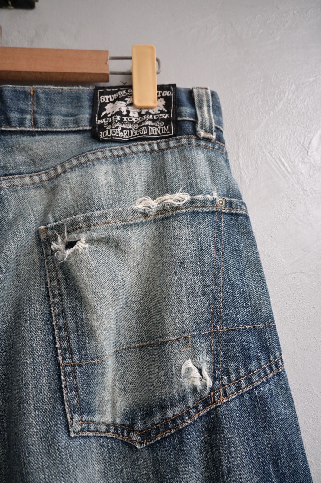 Stussy Stussy 90’s stone wash denim pant Size US 31 - 6 Thumbnail