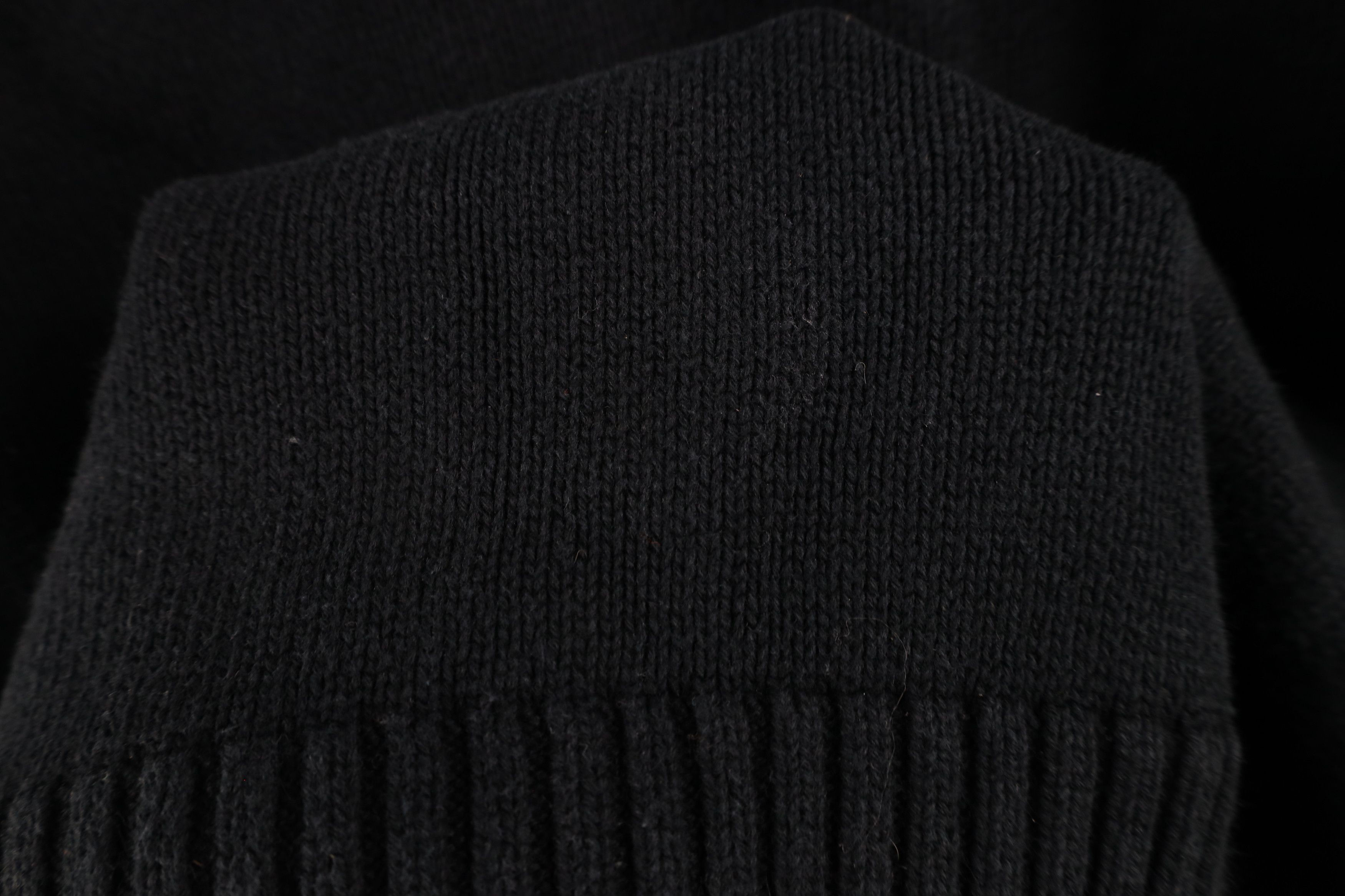 Vintage Vintage 90s Streetwear Cotton Knit Crewneck Sweater Black Size US L / EU 52-54 / 3 - 4 Thumbnail