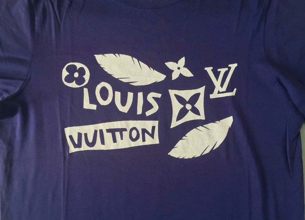 Louis Vuitton LV purple logo t shirt M