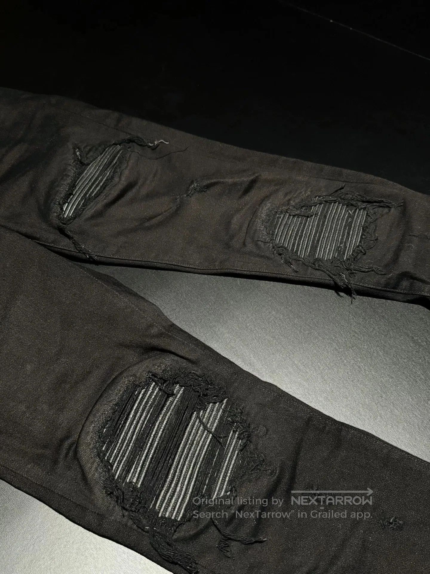 Amiri MX1 Stripe Patch Distressed Skinny Jeans. Size US 30 / EU 46 - 3 Thumbnail
