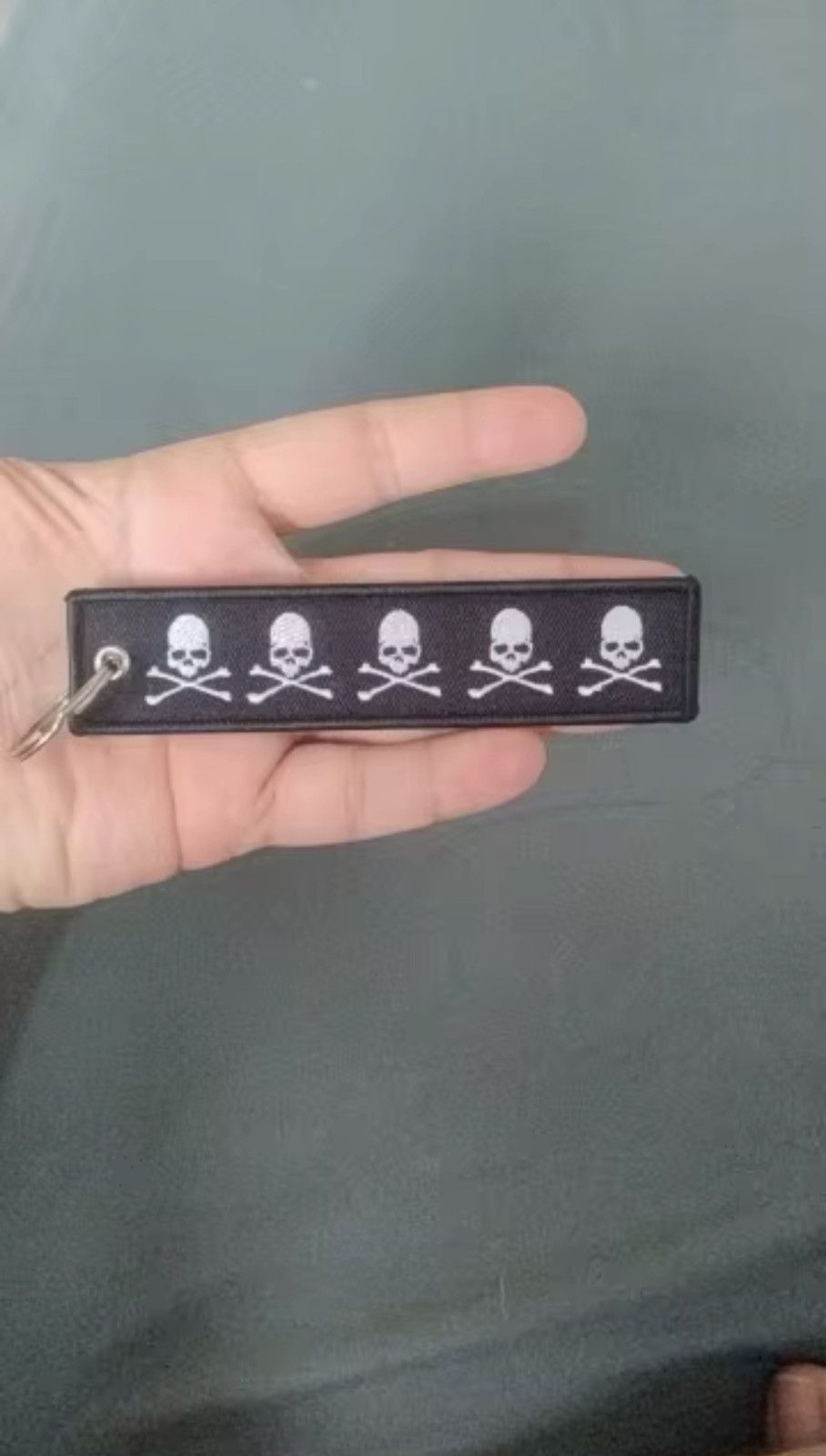 Japanese Brand Double-sided Embroidery Dangerous Skull Keychain Size ONE SIZE - 5 Thumbnail
