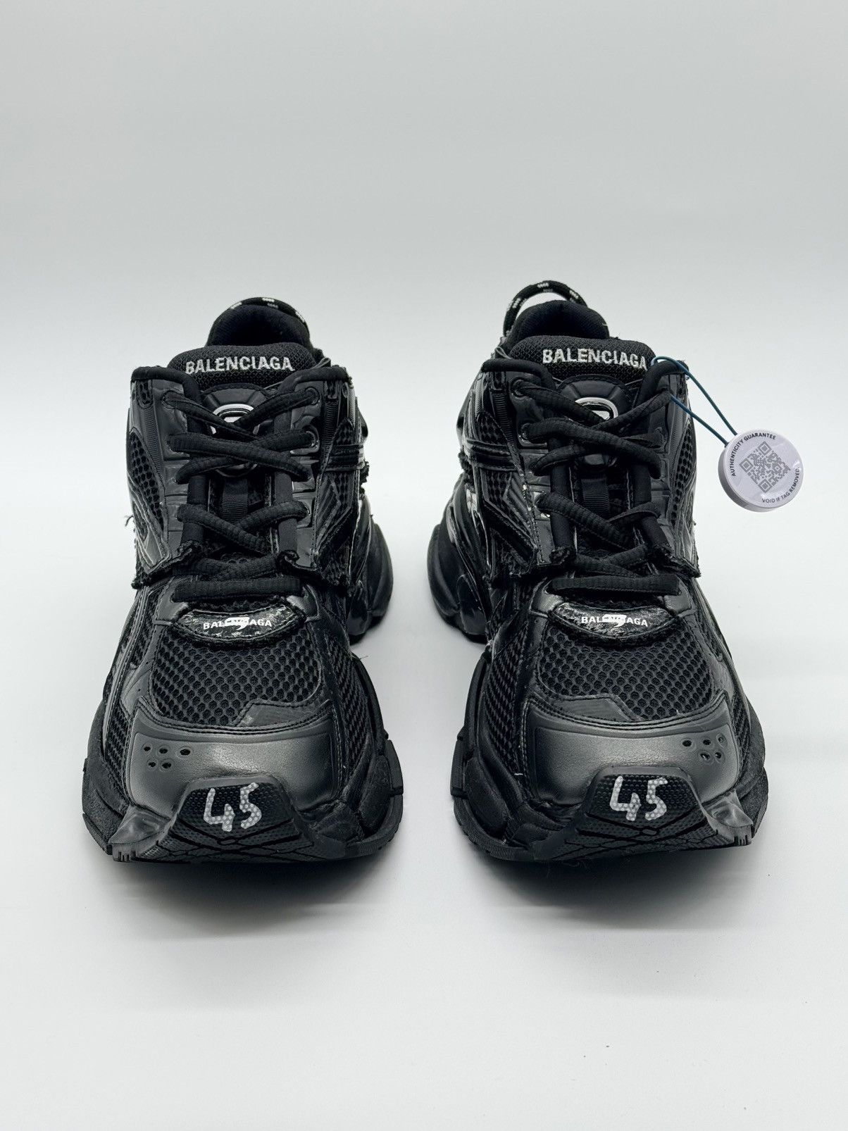 Balenciaga Size 12 - Balenciaga Runner Sneaker Black Size US 12 / EU 45 - 4 Thumbnail
