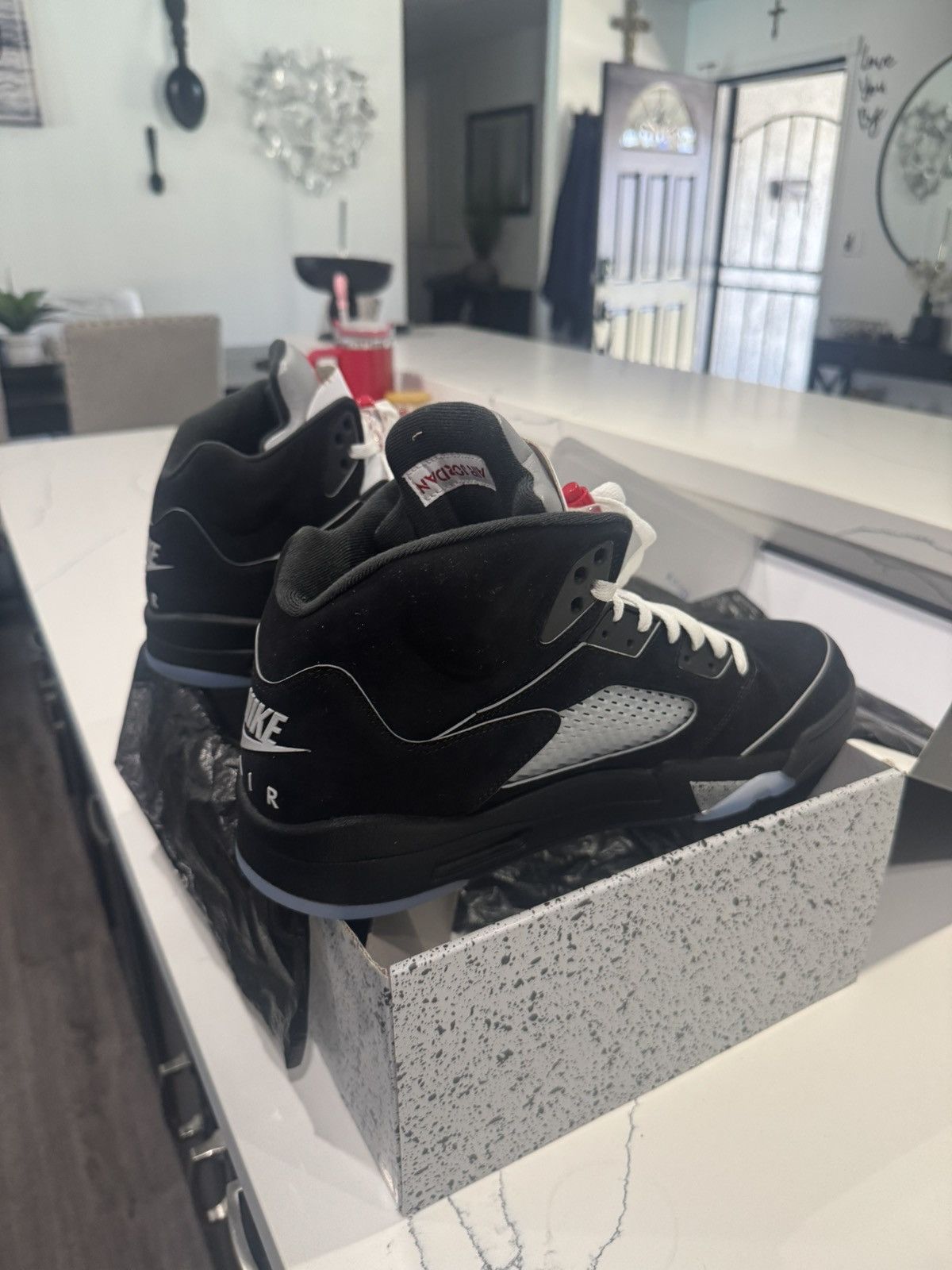 Jordan Brand Jordan 5 Retro OG Black Metallic Reimagined Size US 14 / EU 47 - 3 Thumbnail