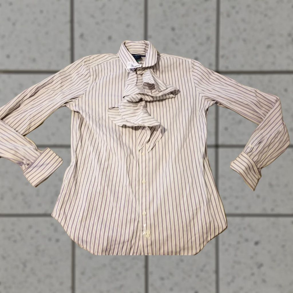 Polo Ralph Lauren Polo Ralph Lauren Shirt Womens 12 Purple New Dress Button Cotton Blouse Size XL / US 12-14 / IT 48-50 - 1 Thumbnail