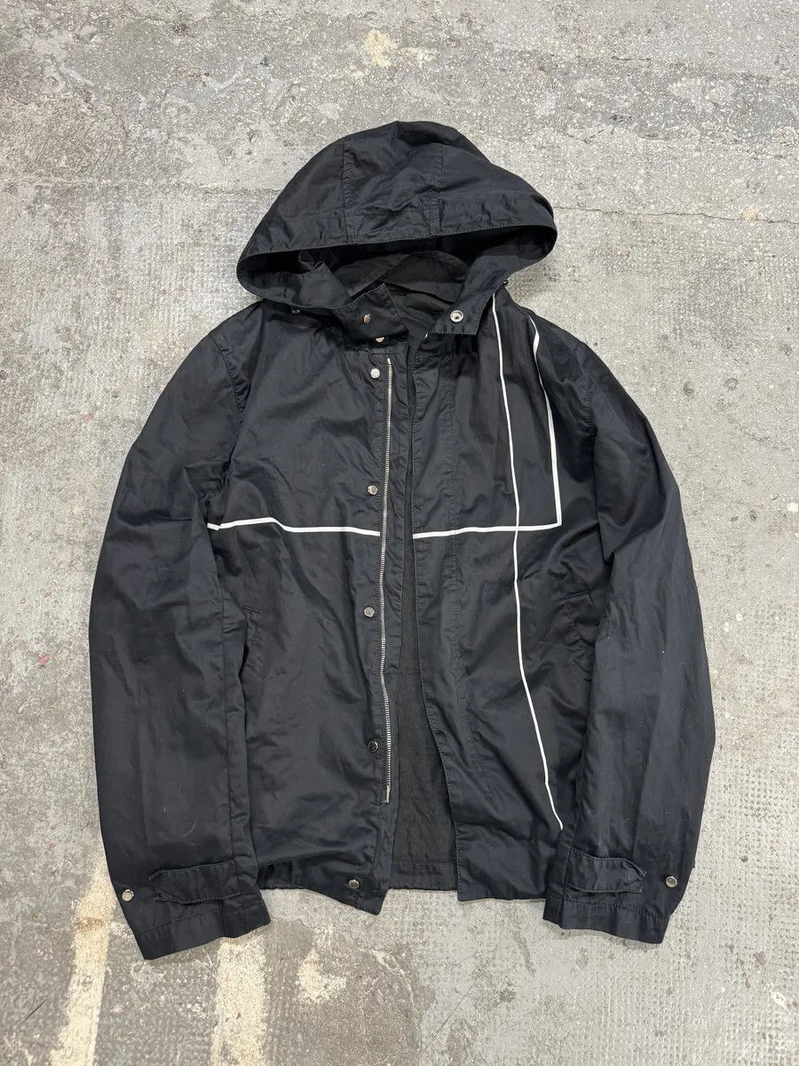 Emporio Armani SS2015 Emporio Armani Dark Geometrical Black Hooded Jacket Size US M / EU 48-50 / 2 - 3 Thumbnail