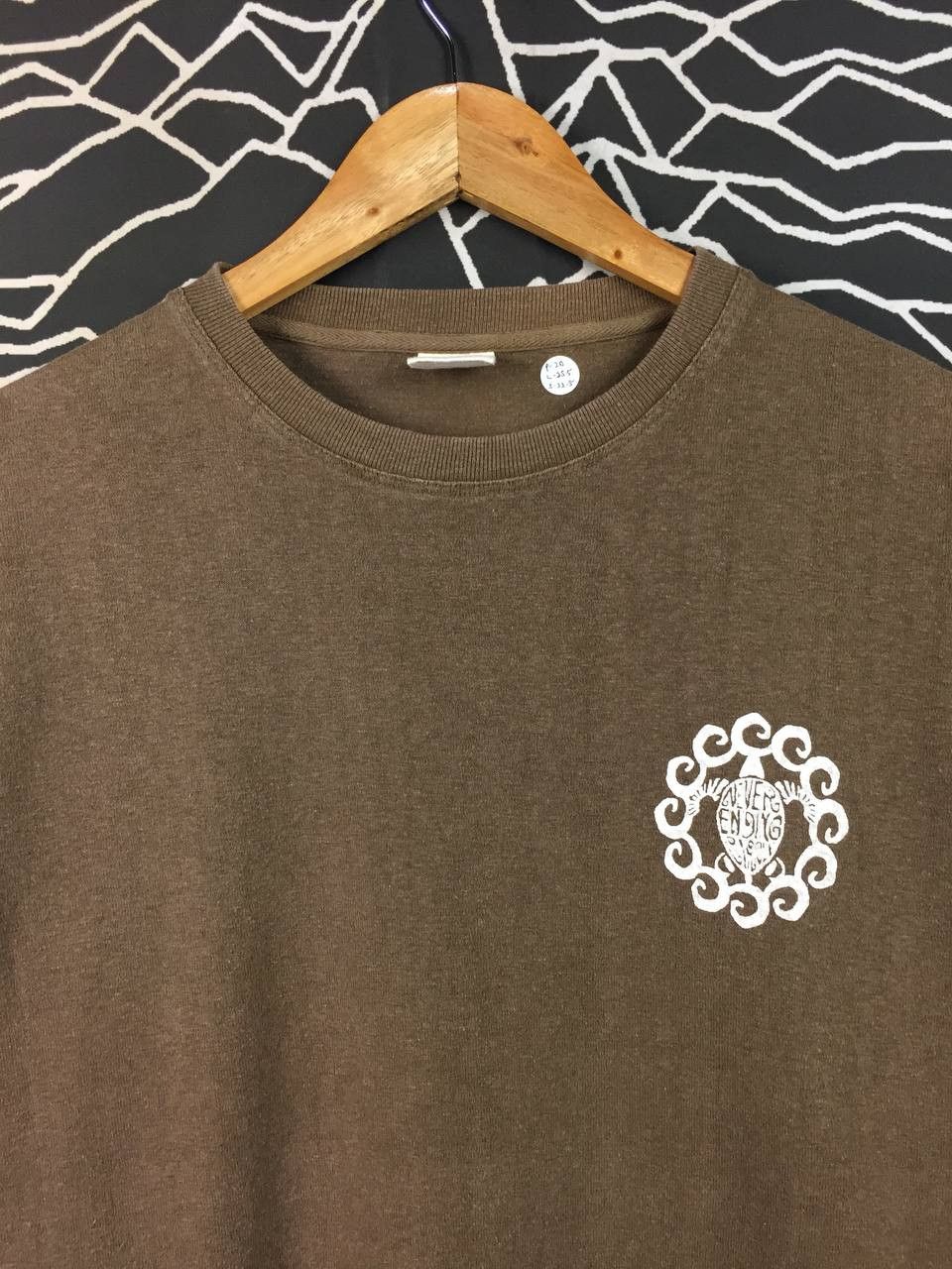 Vintage Vtg Never Ending Circle Hemp Cotton Long Sleeve Tee Size US M / EU 48-50 / 2 - 3 Thumbnail