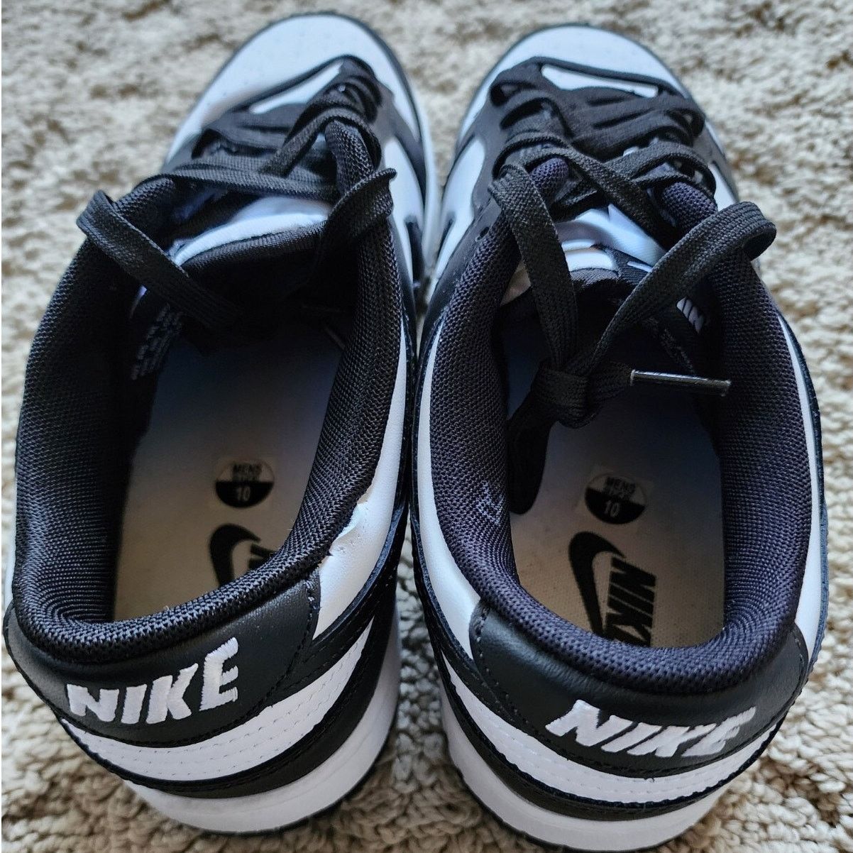 Nike Nike Dunk Low Black White Pre-Owned Sz 10 Size US 10 / EU 43 - 6 Thumbnail