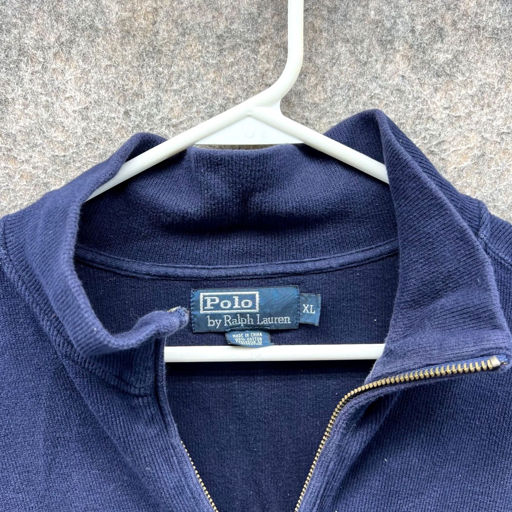 Ralph Lauren VINTAGE Ralph Lauren Sweater Mens XL Blue Navy Quarter Zip Fleece Pony Pullover Size US XL / EU 56 / 4 - 7 Thumbnail