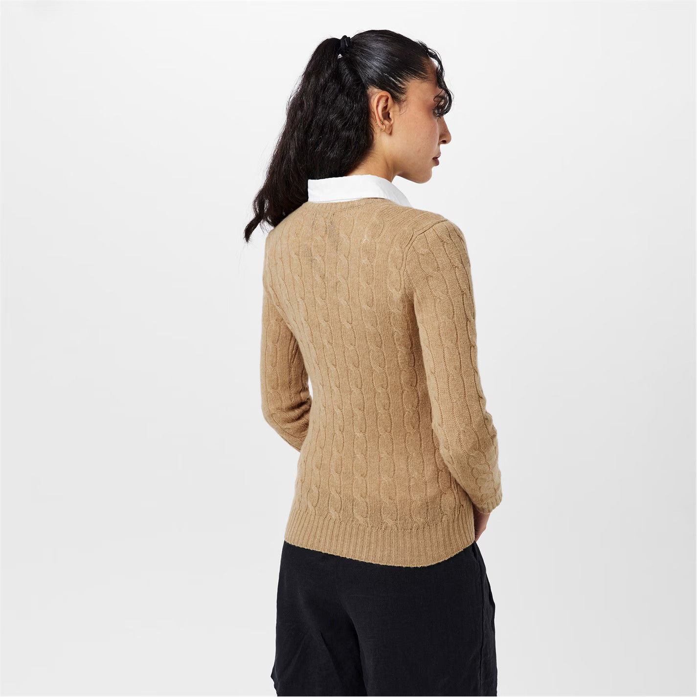 Polo Ralph Lauren o1g2r1mq0825 Cable Sweater in Camel Size XL / US 12-14 / IT 48-50 - 3 Thumbnail