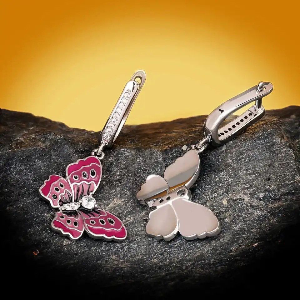 Jewelry Plated Butterfly Earrings Size ONE SIZE - 5 Thumbnail