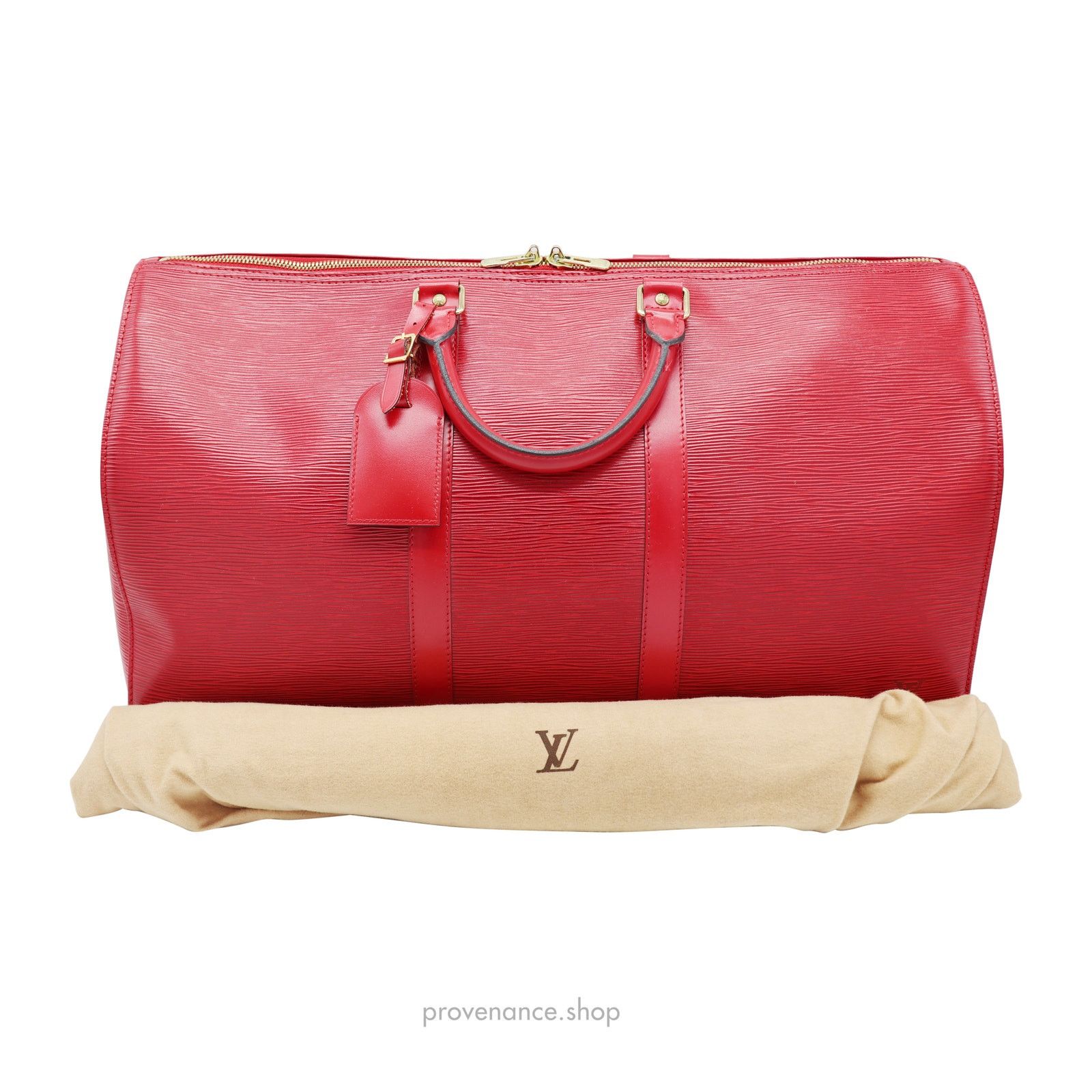 Louis Vuitton 🔴 Keepall 50 Bag - Red Epi Leather Size ONE SIZE - 1 Thumbnail