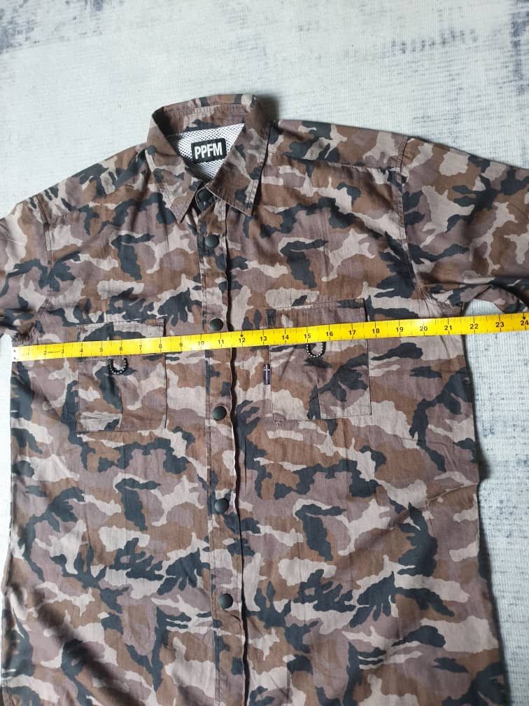 Japanese Brand 💥PPFM Camo Japanese brand button up shirt Size US L / EU 52-54 / 3 - 8 Thumbnail