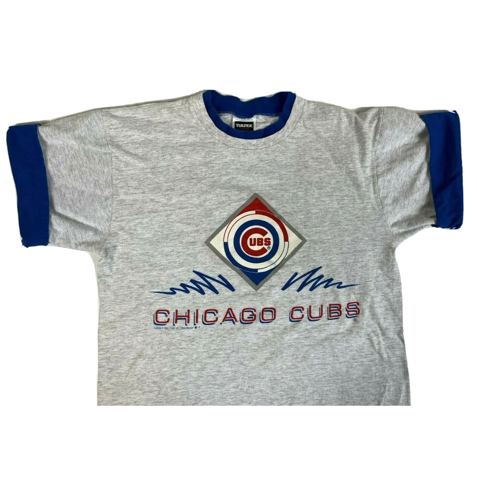 Tultex VINTAGE Chicago Cubs T-Shirt 1992 Tultex Regular Size L Gray Adults Mens Size US L / EU 52-54 / 3 - 3 Thumbnail