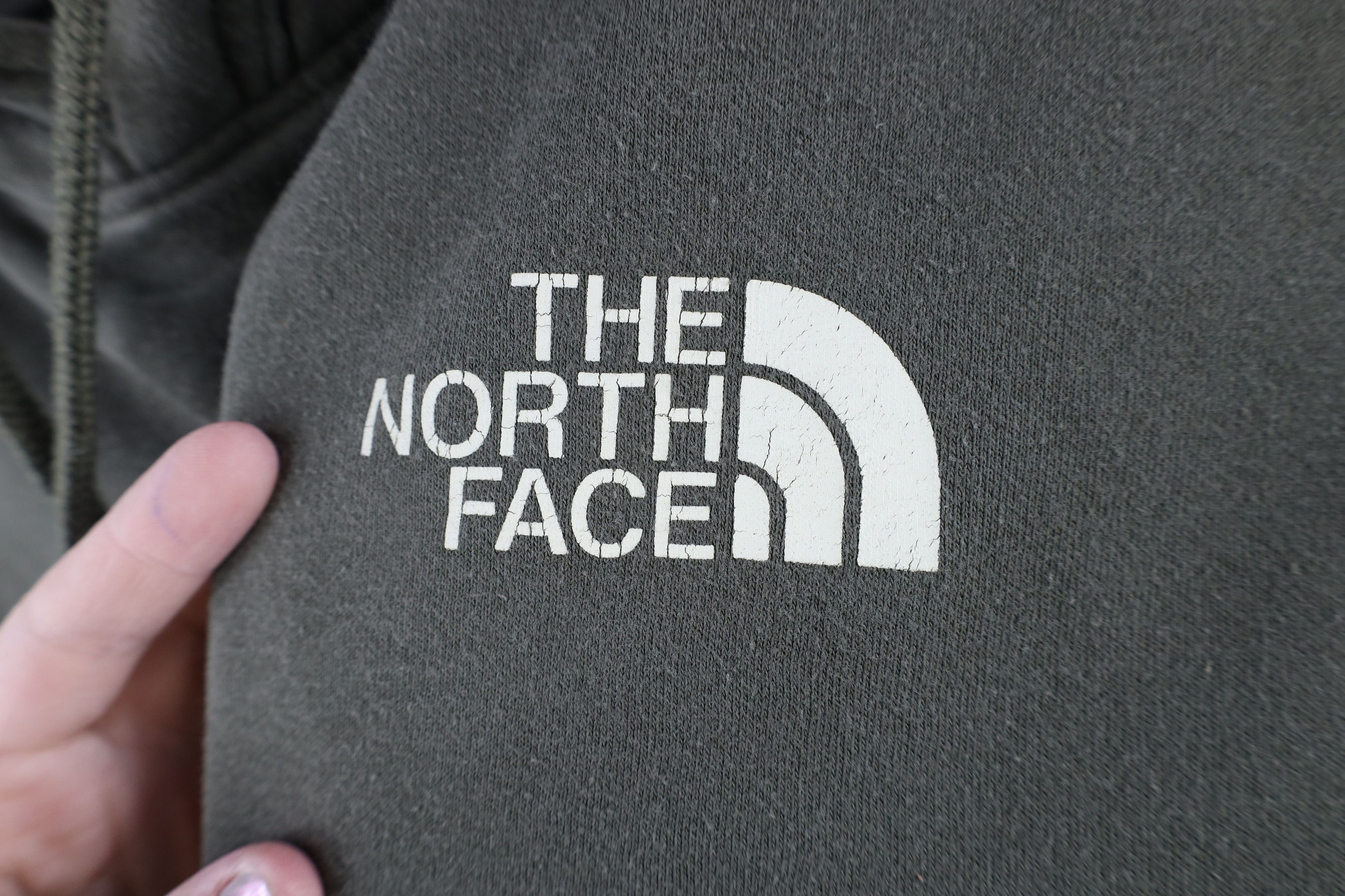 The North Face × Vintage Vintage The North Face Out Big Logo Hoodie Sweatshirt Olive Size US M / EU 48-50 / 2 - 4 Thumbnail