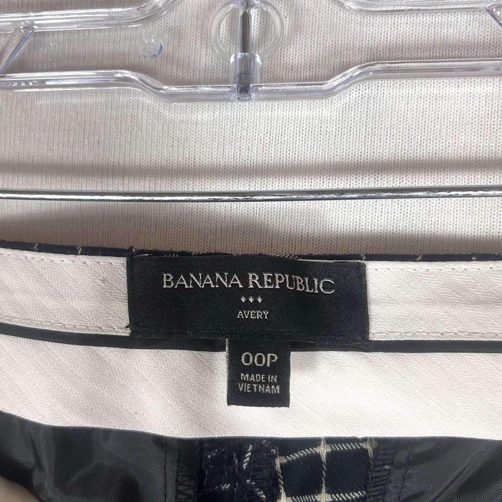 Banana Republic Banana Republic Avery Ankle Pants 00P Petite Blue Check Dry Hem Pants Women Size 24" / US 00 / IT 34 - 3 Thumbnail