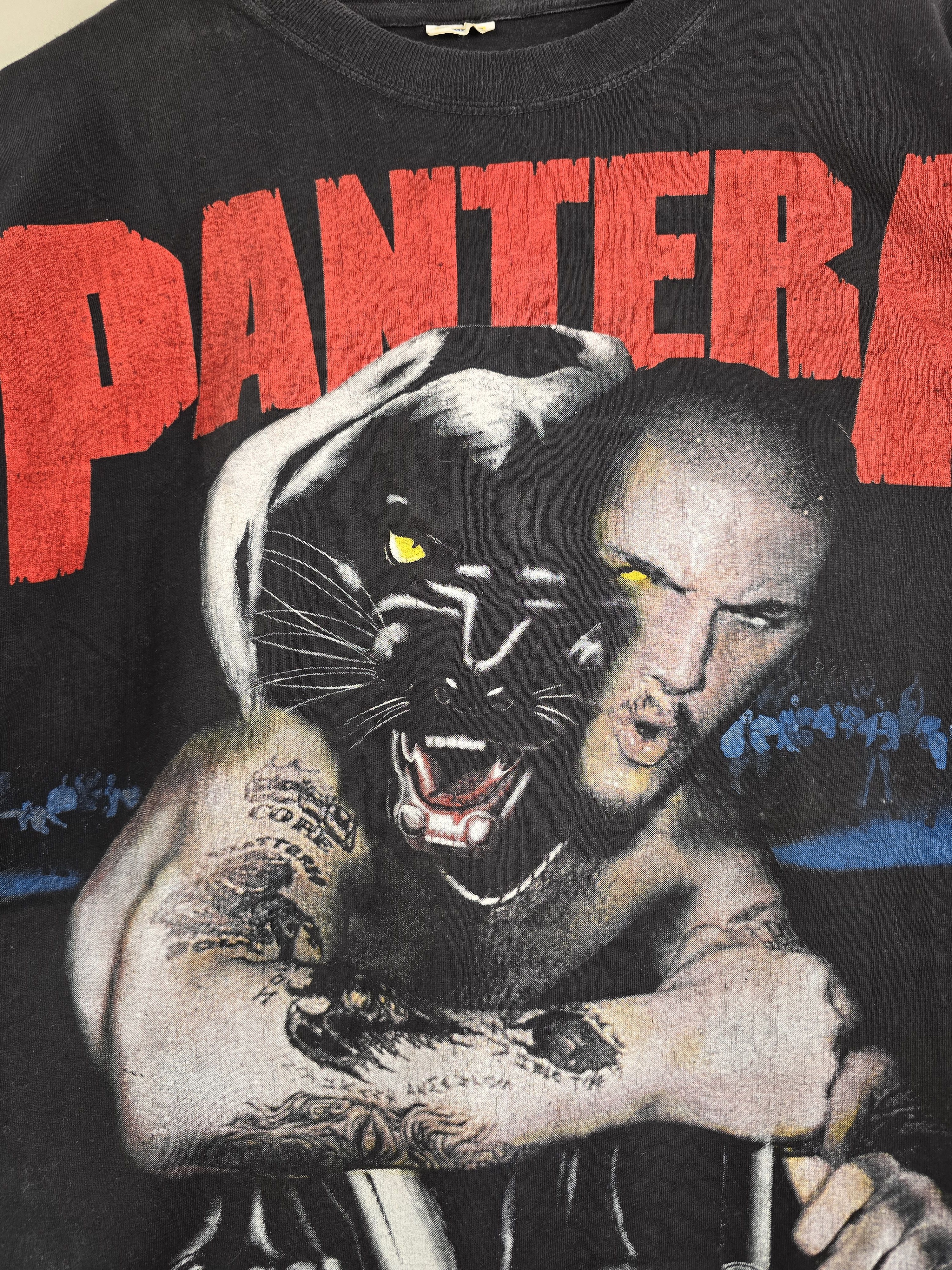 Band Tees × Vintage 90s Pantera Full Print Bootleg XL 23" 29" Size US XL / EU 56 / 4 - 3 Thumbnail