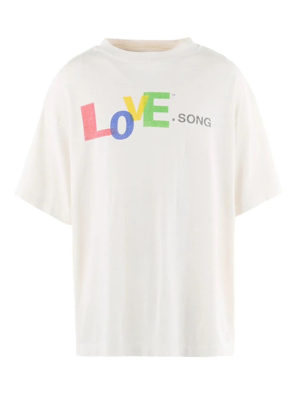 Saint Michael o1mle0326 Love Song Short Sleeve Tee Shirt in White Size US XXL / EU 58 / 5 - 1 Thumbnail