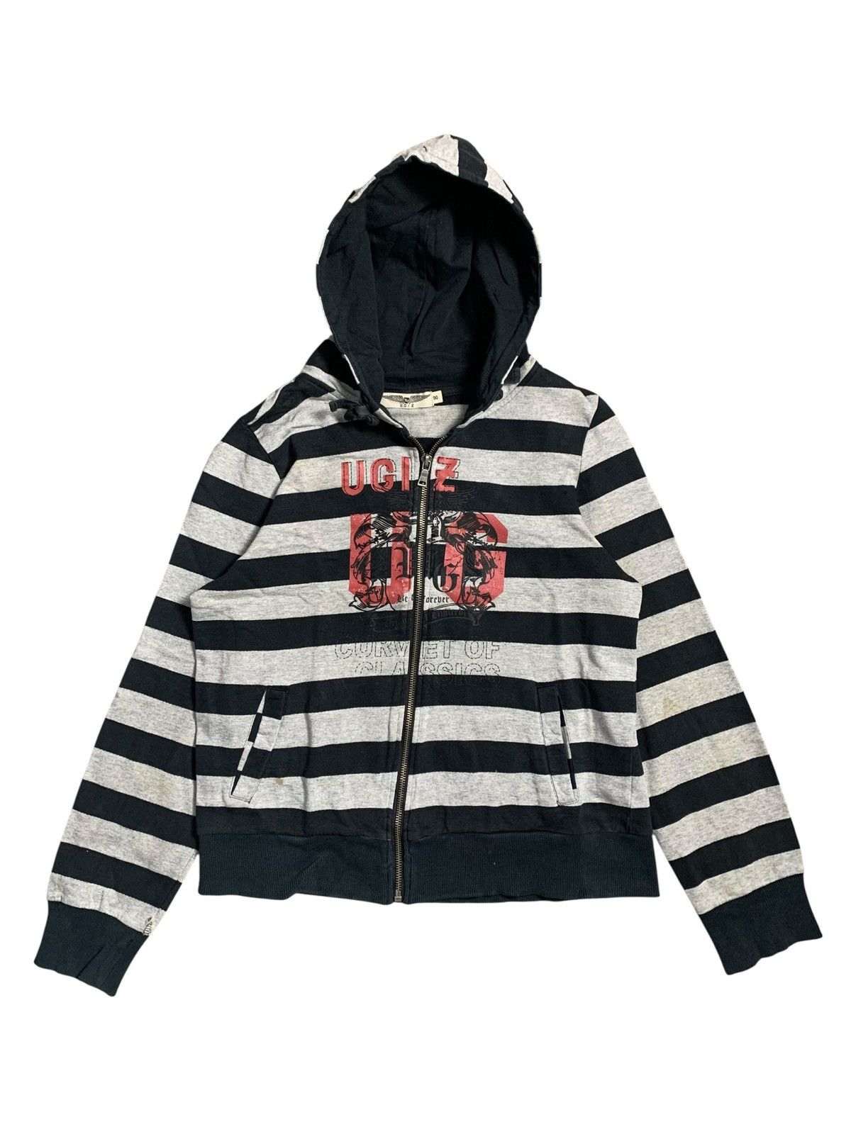 Beauty Beast UGIZ STRIPE BIG POEM ZIP HOODIE IFSIX LGB HYSTERIC STYLE Size US M / EU 48-50 / 2 - 1 Thumbnail