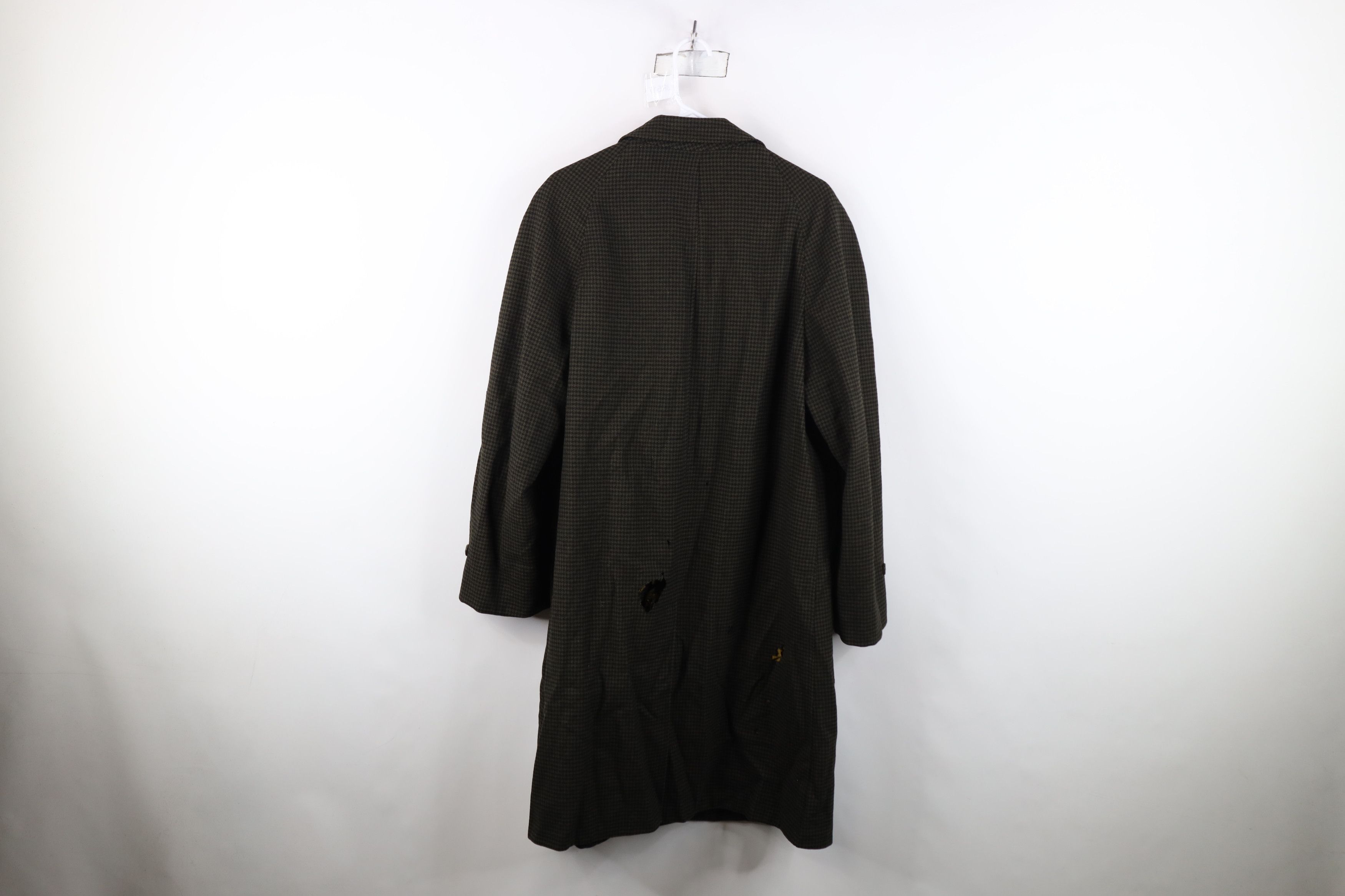 Vintage Vintage 50s Rockabilly Houndstooth Trench Coat Jacket USA Size US XL / EU 56 / 4 - 14 Thumbnail