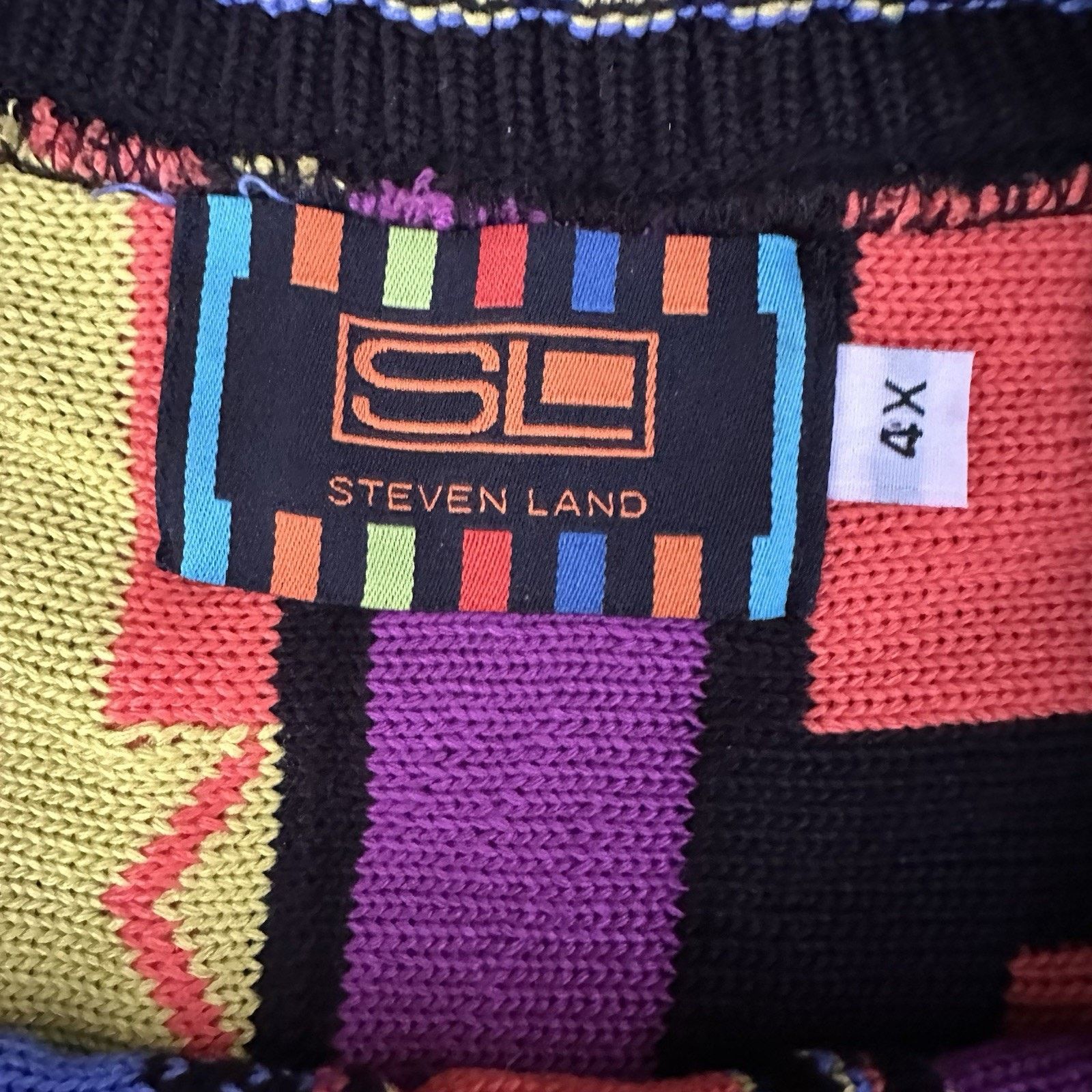 Vintage Steven Land Coogi Like Knit Sweater Sz 4X