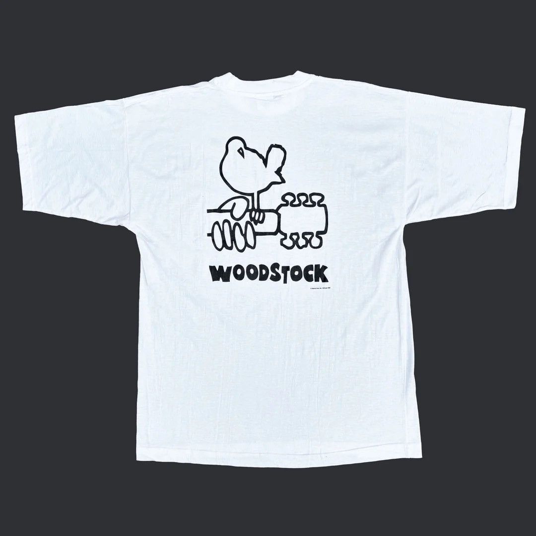 Band Tees × Vintage Woodstock Festival 1990 90s Vintage Logo Rare Promo T-Shirt Size US XL / EU 56 / 4 - 1 Thumbnail
