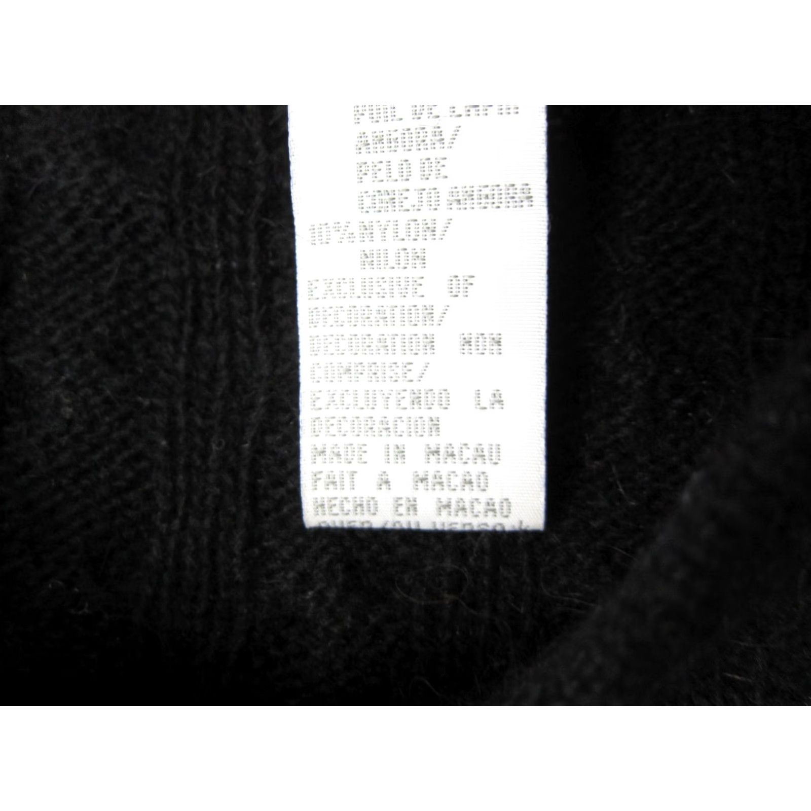 Liz Claiborne Liz Claiborne Sweater Womens Medium Black Angora Wool Beaded Cable-Knit Crew Neck Pullover 90s Classic Knit Casual Business Women Size M / US 6-8 / IT 42-44 - 5 Thumbnail
