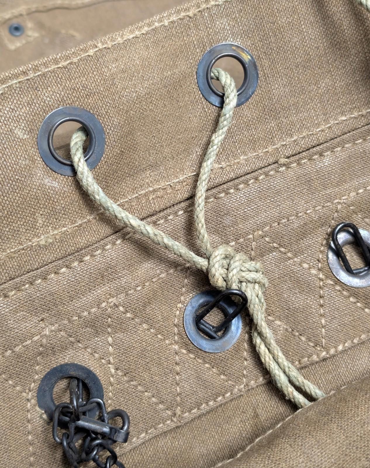 Other Rare 1955 Dated Italian Army Alpini Rucksack - Hemp Material Size ONE SIZE - 4 Thumbnail