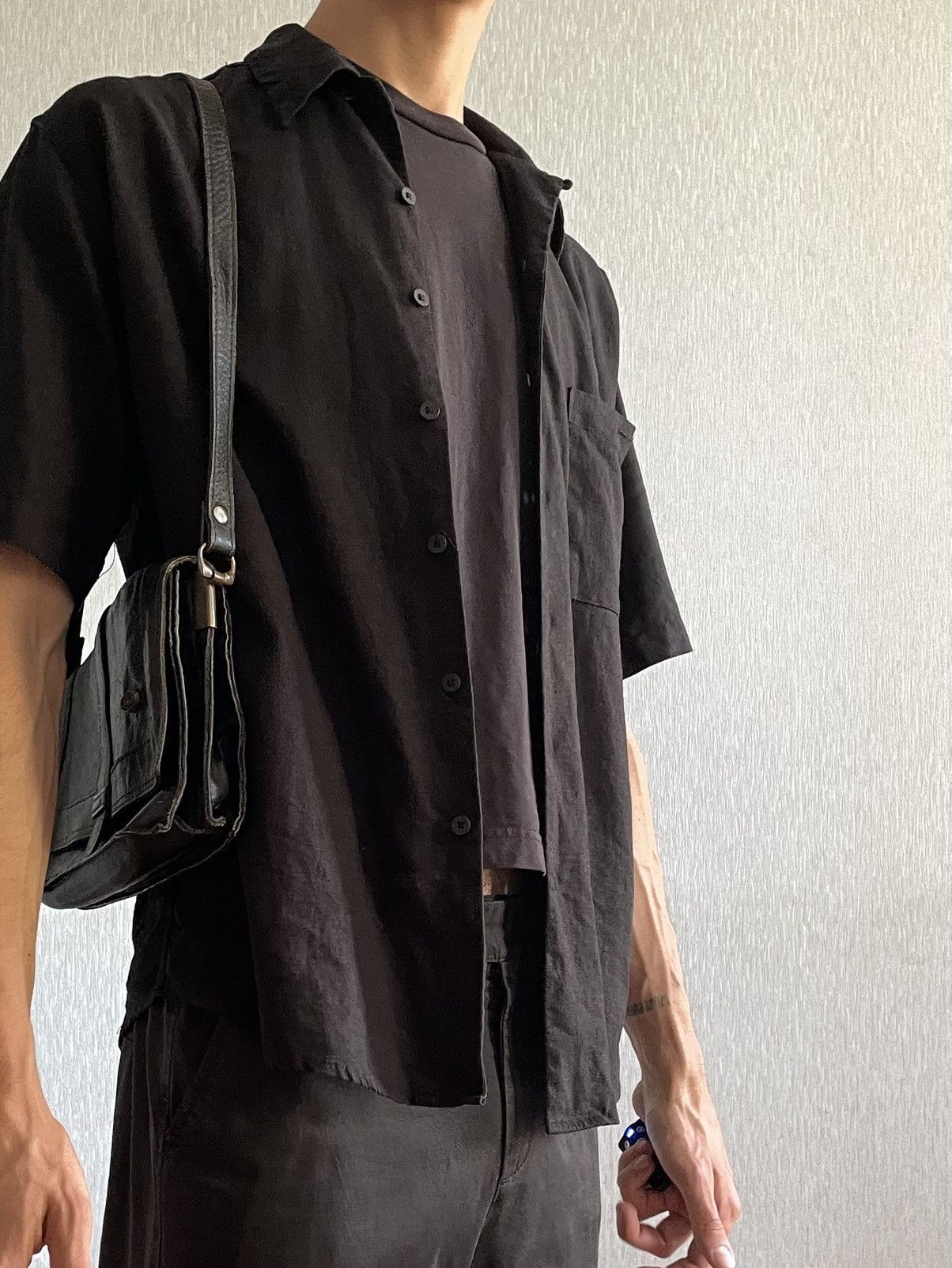Bugatti Saved Bugatti Black Leather Messenger Bag 90s Size ONE SIZE - 20 Thumbnail