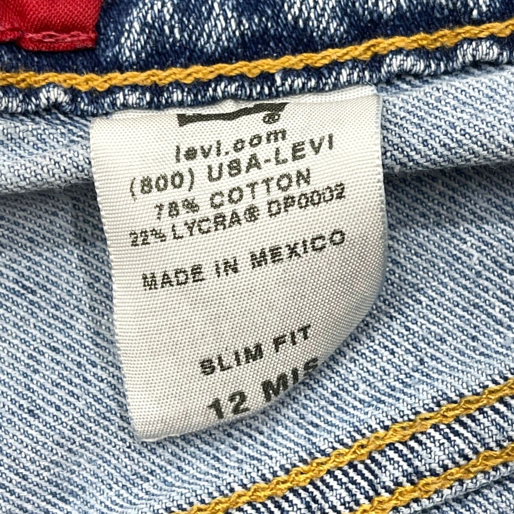 Levi's VINTAGE Levi's Jeans Size 12 Light Blue Denim Slim Fit Mid Rise 90s Y2K Grunge Ladies Jeans Slim Fit 5-Pocket Design Belt Loops Blue Distressed No Size 24" / US 00 / IT 34 - 3 Thumbnail