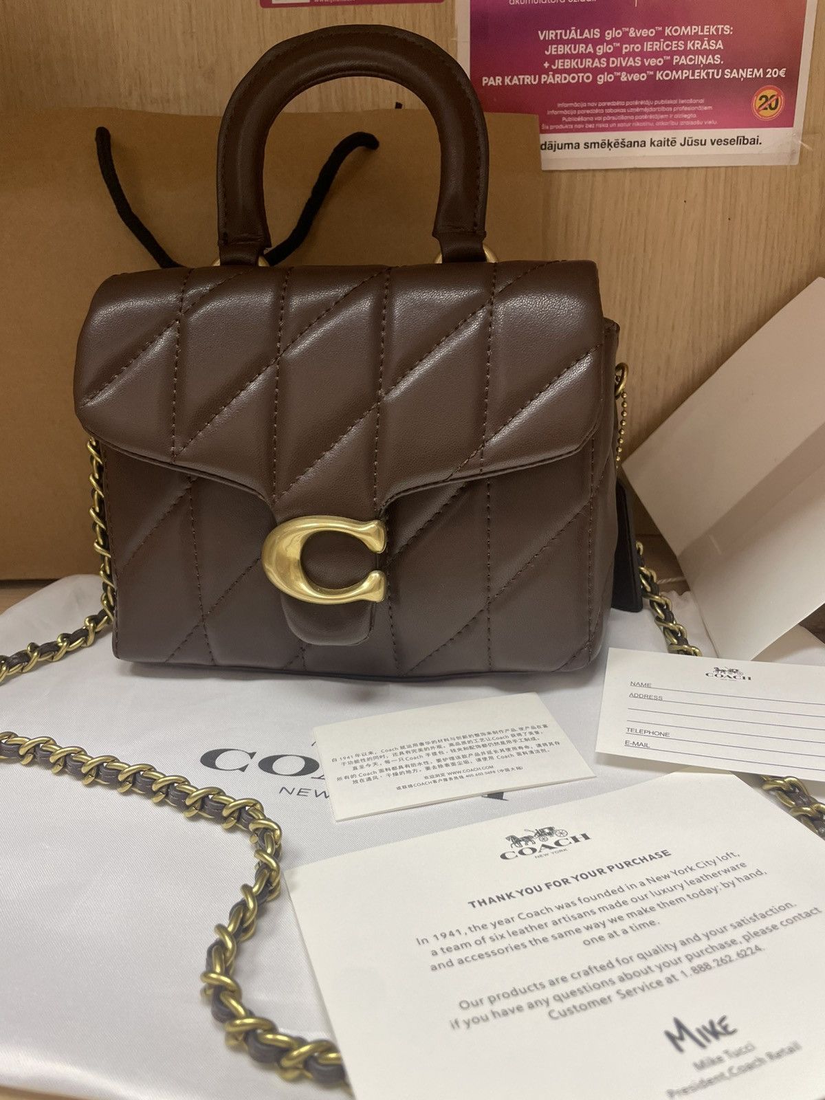 Coach Tabby Top Handle Bag With Quilting Size ONE SIZE - 1 Thumbnail