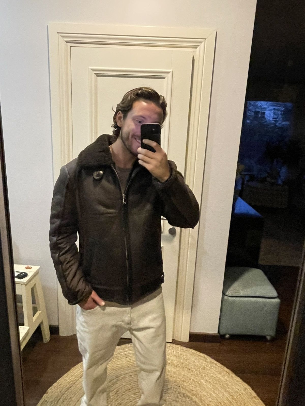 Dolce & Gabbana VINTAGE AVIATOR SHEARLING JACKET Size US M / EU 48-50 / 2 - 2 Thumbnail