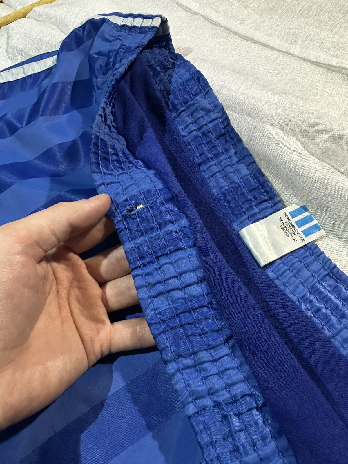Adidas Vtg 70s Adidas Pinstripe Sprinter Shorts West in Germany Size US 34 / EU 50 - 13 Thumbnail