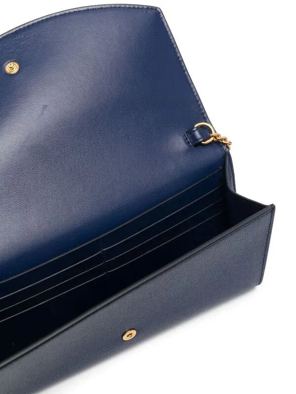 Balmain o1s1wg111225 Size:OS/Leather Clutch Cith Chain Strap in Blue Size ONE SIZE - 4 Thumbnail