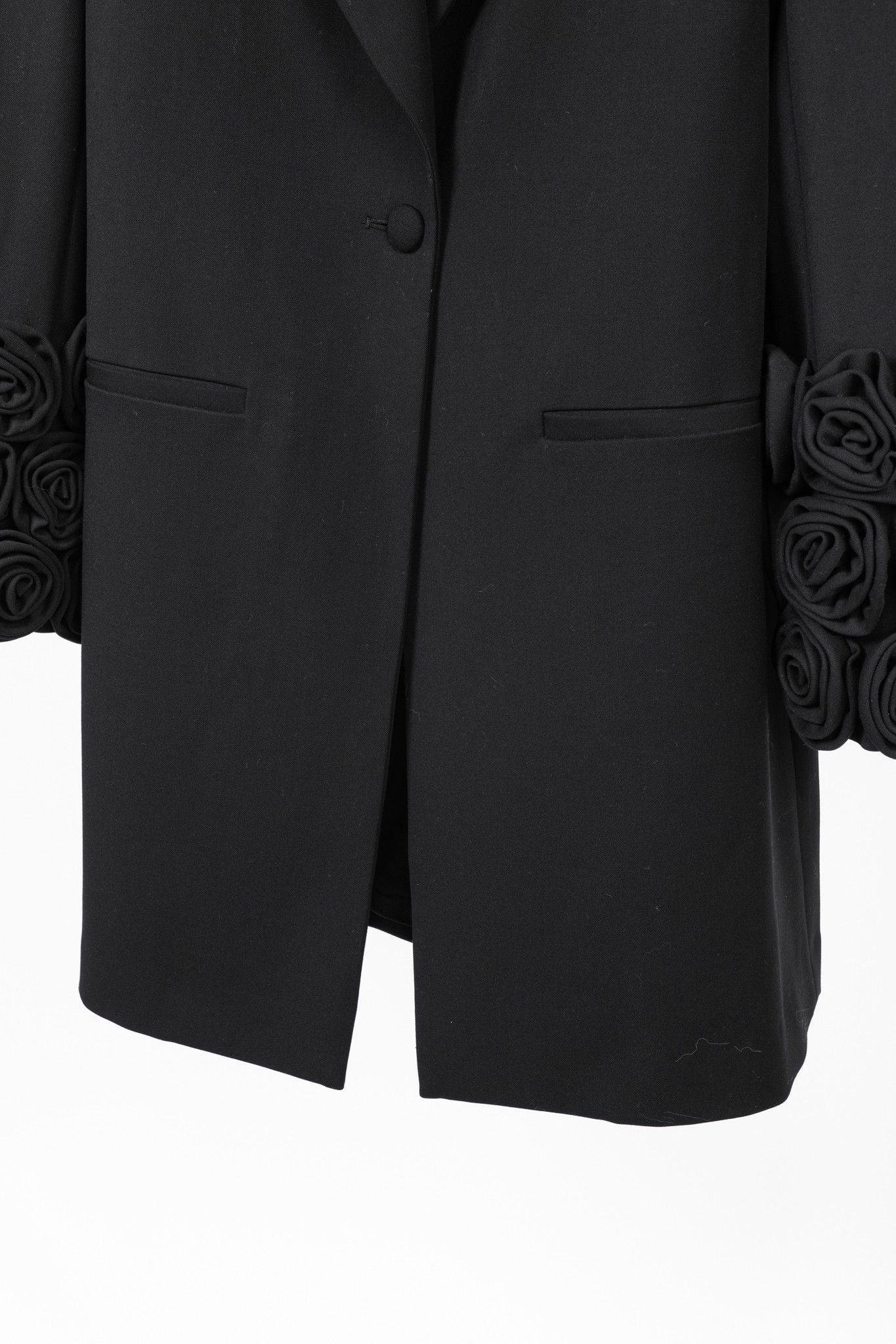 CAMI NYC CAMI NYC Noelani Black Rosette-Cuff Coat Size M / US 6-8 / IT 42-44 - 8 Thumbnail