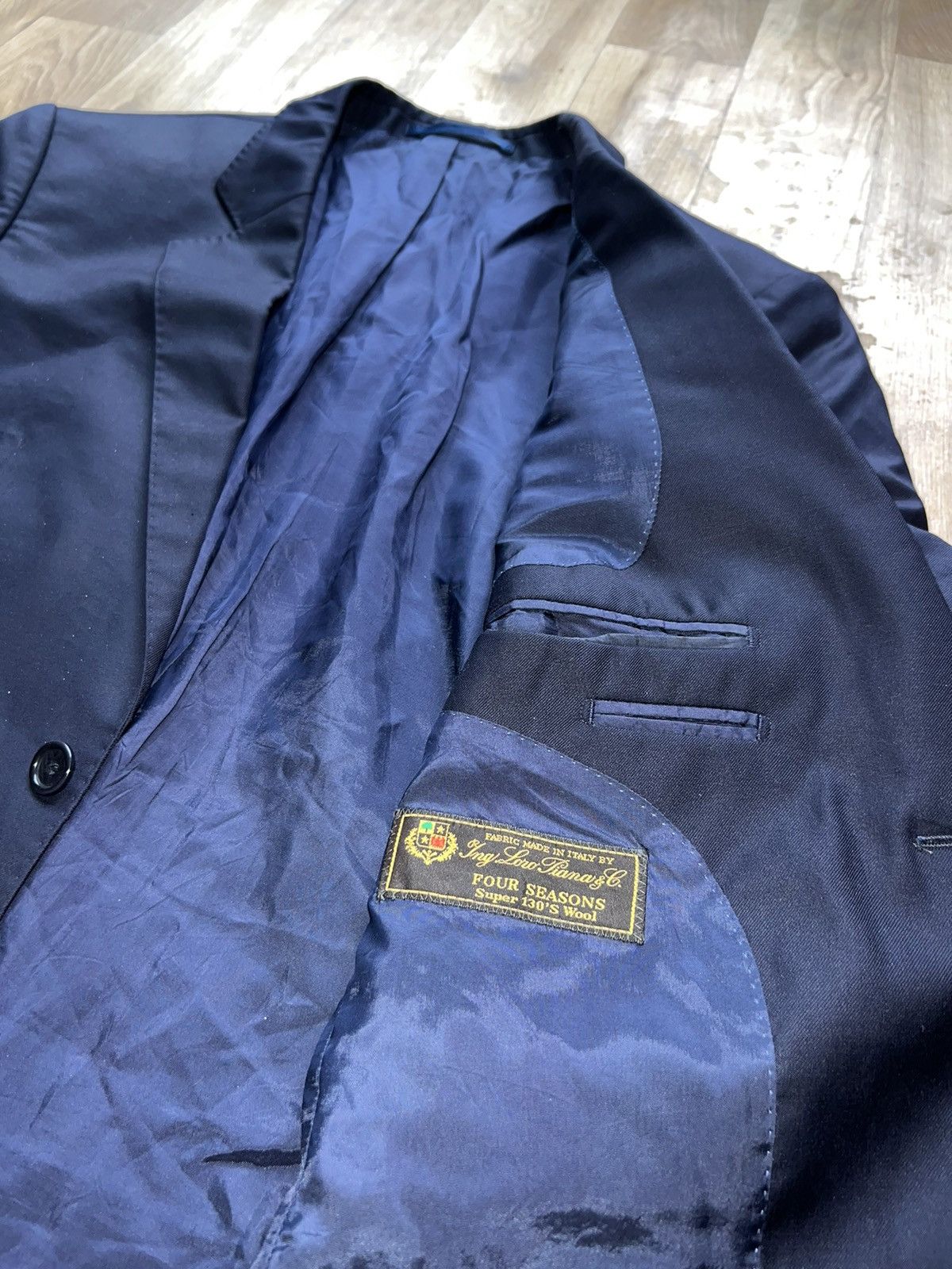 Loro Piana × Vintage Loro Piana Navy Blazer Jacket luxury made in Italy Size 50L - 4 Thumbnail