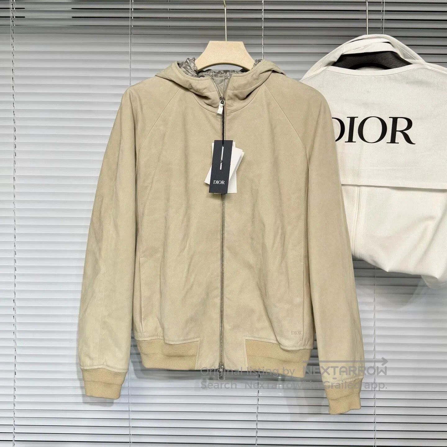 Dior DIOR Leather Jacket with Logo Details. Size US M / EU 48-50 / 2 - 1 Thumbnail