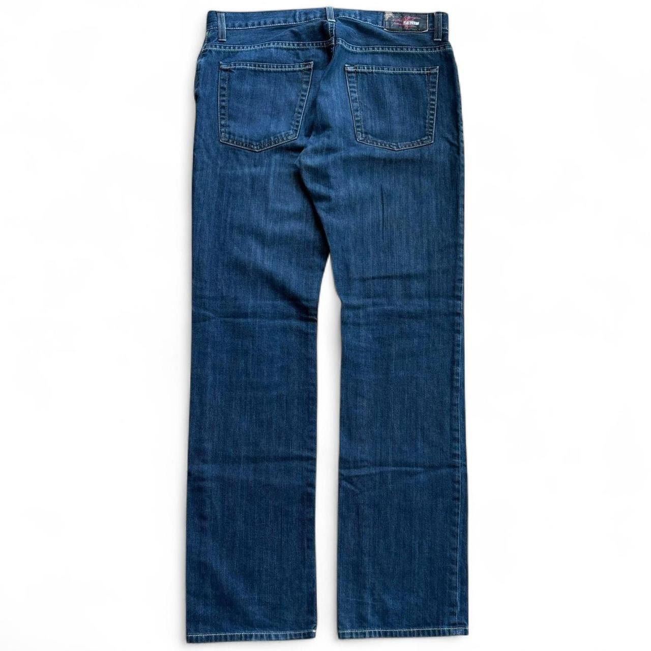 Vintage × Zara Darkwash Blue Straight Leg Denim Jeans Size US 35 - 5 Thumbnail