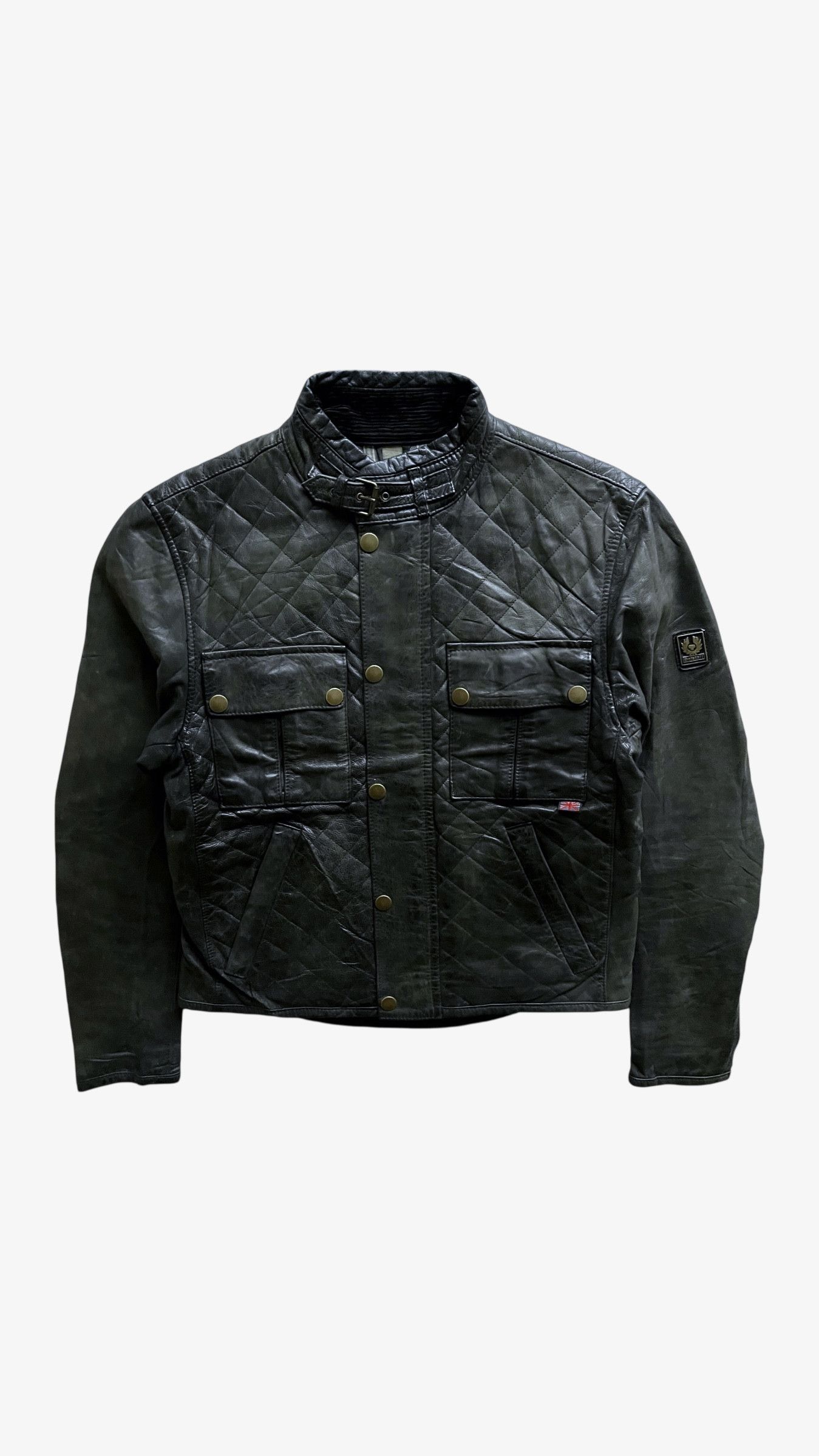 Belstaff Vintage Y2K Women's Belstaff Quilted Leather Biker Jacket Size M / US 6-8 / IT 42-44 - 1 Thumbnail
